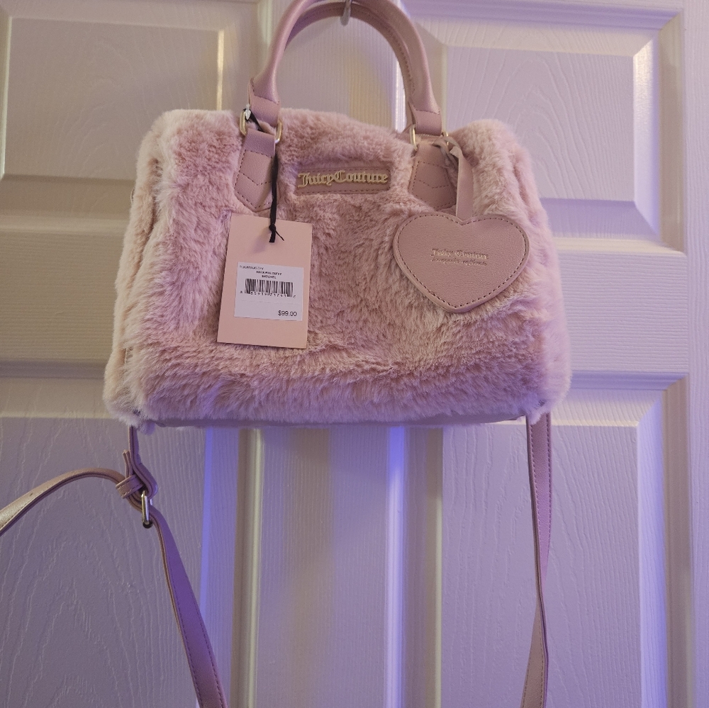 Juicy Couture Pink Crossbody Bag Plush Design
